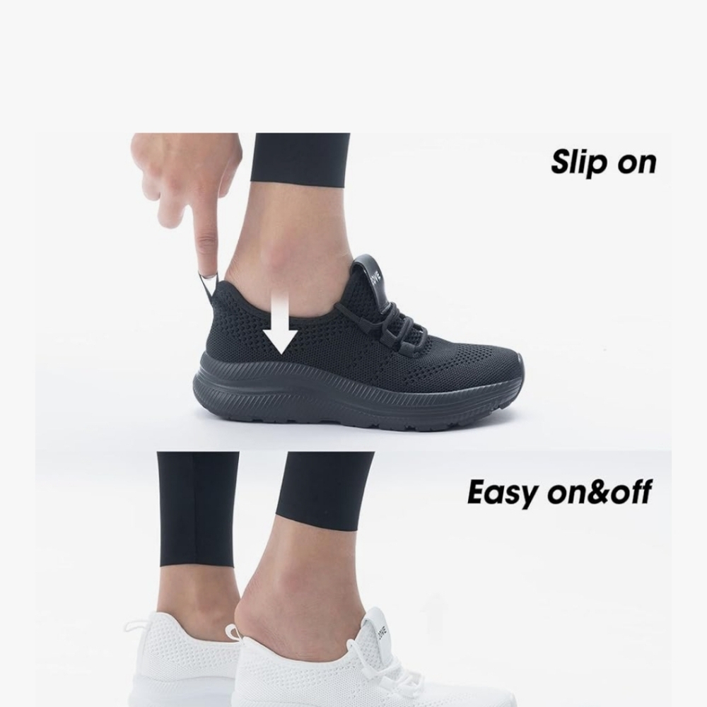 LADIES Black Wide Toe Shoes - Picture 2 of 3